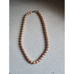 Faux pearl necklace